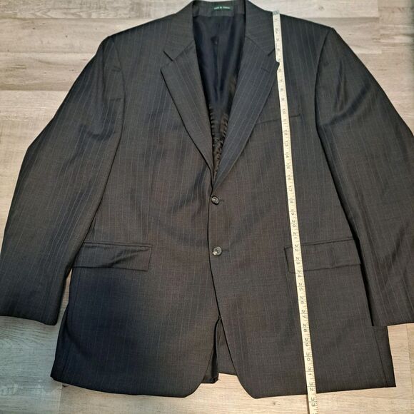 Lauren Ralph Lauren Men's 47R Pinstripe 100% Wool Blazer Sport Coat Jacket - Picture 10 of 16